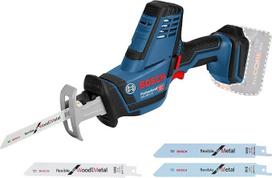 "Bosch Professional" 18 V sistemos akumuliatorinis stūmoklinis pjūklas GSA 18 V-LI C (kompaktiška versija su 1x S 922 AF pjūkleliu, 3x pjūklo diskais)