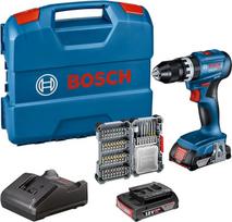"Bosch Professional" 18 V sistemos akumuliatorinis suktuvas GSB 18V-45 (Drehzahl 1.900 min-¹, 2 x Akkus 2,0 Ah, Zubehöre, GAL 18V-20, L-Case) - "Amazon" ekskliuzyvas
