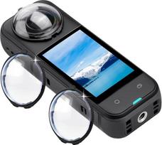 "Flymile X5 Premium" objektyvo apsauga "Insta360 X5" didelio skaidrumo grūdinto stiklo objektyvo apsauga "Insta 360 X5" apsauginiai fotoaparato priedai nuo įbrėžimų