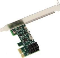 KALEA-INFORMATIQUE PCI Express PCIe x1 2 prievadų SATA kietojo disko valdiklio kortelė Kompaktiškas formatas su mikroschemų rinkiniu ASM1061 Aukštas ir žemas profilis