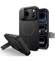 Juodas dėklas Apple iPhone 17 Pro Max telefonui "Tech-Protect Kevlar Aura Magsafe"