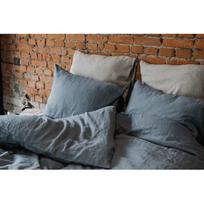 Blue Fog Linen Duvet Cover Set Lininis patalynės užvalkalų komplektas 200x220 50x70*2