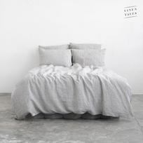 Thin Black Stripes Linen Duvet Cover Set Lininis patalynės užvalkalų komplektas 200x200 50x70*2