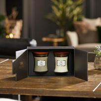 Medium Core Fireside & Linen Gift Set Žvakės dovanų dėžutėje 2 vnt.