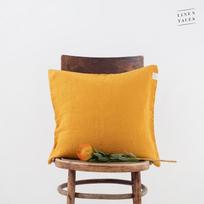 Linen Cushion Cover Lininis pagalvėlės užvalkalas Mustard