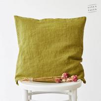 Linen Cushion Cover Lininis pagalvėlės užvalkalas Moss Green