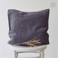 Linen Cushion Cover Lininis pagalvėlės užvalkalas Dark Grey