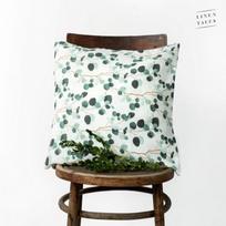 Linen Cushion Cover Lininis pagalvėlės užvalkalas Eucalyptus on White