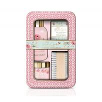 Royale Garden Rose, Poppy & Vanilla Luxury Pamper Keepsake Tin Gift Set Nagų priežiūros priemonių rinkinys