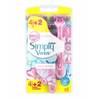 Simply Venus Disposable Razors Vienkartiniai skustuvai moterims 6vnt