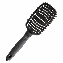 Expert Care Flex Boar & Nylon Black Juodas plaukų šepetys su jonizuotais šereliais Black