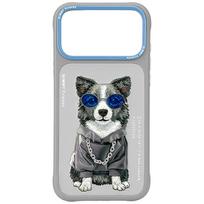 Nimmy Etui Glasses Cool Dog for iPhone 17 Pro / 18 Pro grey