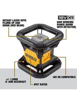 Rotacinis lazerinis nivelyras raudonas lazeris (komplekte 2AH baterija) DCE079D1R-QW DeWALT