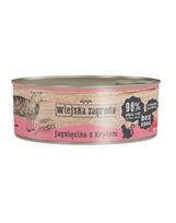 WIEJSKA ZAGRODA Adult Ėriena ir krilis 85 g kačių konservų dėžutė