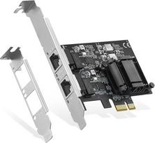 Binardat 2 prievadų 2.5G PCIe tinklo adapteris, RTL8125B LAN valdiklis 2500/1000/100Mbps Ethernet RJ45 NIC kortelė, palaikanti PXE, skirta Windows/Linux