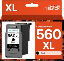 HALLOLUX 560 XL juodos spalvos spausdintuvo kasetės, suderinamos su Canon 560 561 juodos spalvos kasetėmis, skirtomis Canon Pixma TS5350i TS7450i TS5350i TS5350 TS5350a TS7451i TS5351 TS5351i TS5351a TS7450 TS7451 (1 juoda)