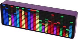 Muzikinis spektro analizatorius, RGB spalvotas 1624 segmentų ritmo šviesos lygio jutiklis, laikrodžio ekranas, 384 šviesos diodai, 20 dinaminių ir 7 spalvų efektų ekranas, namų aplinkos apšvietimas