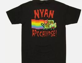 Nyan Cat Apokalipsės Marškinėliai Juokingi Memai Retro Grafiniai Marškinėliai Unisex S-4XL 4XL
