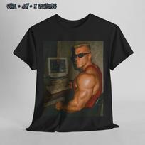 Doom Guy žaidžiantis Doom vaizdo žaidimą Marškinėliai, Storo medvilnės T-shirt, Dovana žaidėjui, 4XL