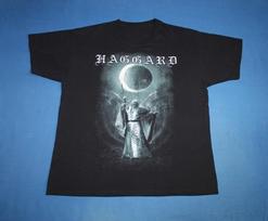 Vintažiniai simfoninio metalo HAGGARD grupės marškinėliai Klasikiniai juodi Unisex UU206 2XL