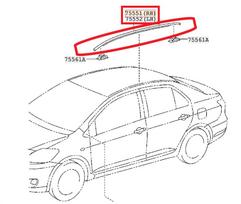 Pora automobilio stogo lietaus latakų apdailos šoninė apdaila Toyota Yaris 2007-2011 Sedanas Kairė + Dešinė