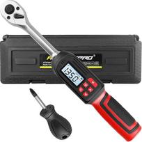 "ATsafepro" skaitmeninis dinamometrinis veržliaraktis 3/8 colio, 6,8-135 Nm dinamometrinis veržliaraktis dviračiams, 4 vienetų ekranas, ±2 % tikslumas su LCD ekranu su garsiniais ir LED įspėjimais dviračiams, motociklams ir automobiliams