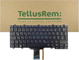 "TellusRem" pakaitinė klaviatūra su vokišku apšvietimu, skirta "Dell Latitude E7250", "Latitude E5250", "Latitude E5270