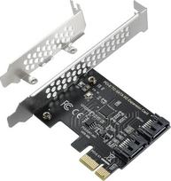 YABOANG I PCI Express SATA (Pcle), PCI Express to SATA 3.0 Controller Card, 2-Port SATA III 6Gbps Expansion PCI-E (1X 4X 8X 16X) plokštės, skirtos Windows 10/7/8/XP/Vista/Linux ir kt. Palaiko SSD ir HDD