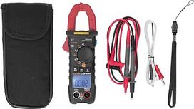 Zangenmessgerät, Digitalmultimeter, Tester, Wechselstrom, Gleichstrom, Strom, Spannung, Widerstand, Kapazitätsmessung für Elektriker, Ingenieure, Techniker, Schwarz, Rot, 6000