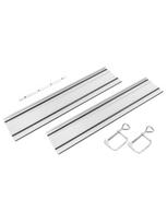 Kreipiamieji bėgiai GRAPHITE 2 x 700 mm su jungtimi ir spaustukais
