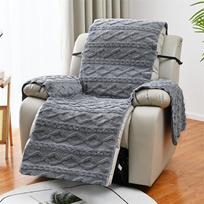 Atlošas kėdės užvalkalas Storas žakardo plaunamas antklodės sofas rankšluostis. 1 Seater S gray