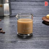 70/150 ml pločio pieno puodelis stiklinis su skale karščiui atsparus stiklas matavimo puodelis jigeris espreso kavai dvigubo snapelio uncijos puodelis