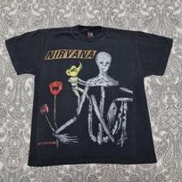 Vintažiniai „Nirvana“ marškinėliai L dydžio, „Incesticide Sliver Bleach Nevermind Kurt Cobain“ spauda L