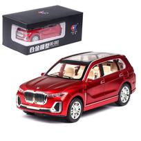 1:24 Scale X7 visureigio metalinio liejimo automobilio modelis, ištraukiami lydinio žaislai su garsu ir šviesa vaikams skirtų dovanų kolekcija suaugusiems 1/24- 21x8x6cm juoda