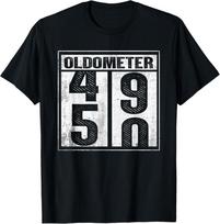 50-ojo Gimtadienio Juokinga Dovana Vyrams Moterims Senumo Matuoklis 49-50 Marškinėliai Dovana Unisex T-shirt 2XL