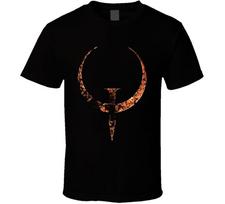 Quake Logotipo Simbolis Vaizdo Žaidimas Klasikinis Šaudyklė Marškinėliai 3XL