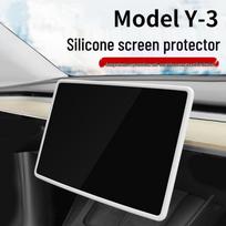 Tesla Model 3/Y Silikoninis ekrano apsaugos rėmelis - Centrinės konsolės ekrano priedas Fits all years of Model 3/Y rožinė