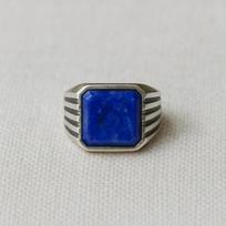 Lapis Lazuli antspaudinis žiedas, 925 prabos solidus sterlingas sidabras, rankų darbo kvadratinio pjūvio brangakmenio papuošalas vyrams ir moterims 4 sidabras