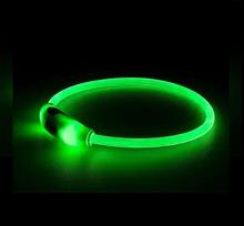 LED antkaklis žalias L 70cm