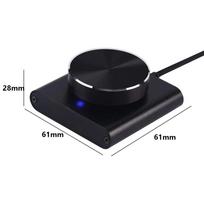 Garso Valdiklis PC USB Aliuminio Lydinio Garsumo Valdiklis Garsiakalbio Išorinis Garsumo Valdymas Atsparus Įbrėžimams Reguliatoriaus Rankenėlė juoda