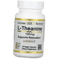 Theanine, Supports Relaxation, L-Theanine AlphaWave 100, California Gold Nutrition  30 veg caps (27427003) 30vcaps