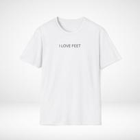 AŠ MYLIU KOJAS pėdų fetišas Unisex marškinėliai, juokingi marškinėliai, sarkastiški marškinėliai, pėdos pirštai 2XL white