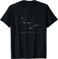 Cassiopeia Astronomijos Žvaigždžių Stebėjimo Marškinėliai - Unisex Suaugusiems - Dovanų Unisex Marškinėliai XL