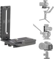 "Hersmay" vertikali fotoaparato greito atleidimo plokštelė L kampu, skirta "Zhiyun Crane 2 3 LAB Weebill 2 3 Weebill-S" gimnastikos stabilizatoriui, suderinamam su "Manfrotto" trikojo rutuline galvute