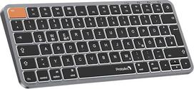 "ProtoArc" apšviesta kompaktiška belaidė "Mac" klaviatūra, "Bluetooth QWERTZ" belaidė klaviatūra K90-A, kelių įrenginių įrenginys, įkraunama, tyli belaidė klaviatūra, suderinama su "MacBook Pro/Air", "iPad