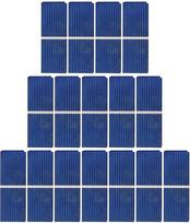 "Sosoport" 100 saulės elementų pakuotė Saulės energijos baterijos, skirtos saulės žibintams Saulės elementų lankstus saulės baterijos įkroviklis, skirtas saulės kolektoriams "pasidaryk pats", automobilių įkroviklių priedai Polikristalinė mėlyna