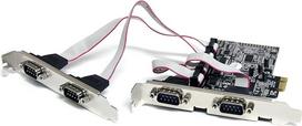 "StarTech" 4 prievadų "PCI Express" RS232 serijinio adapterio kortelė su 16550 UART