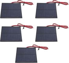 Eujgoov 5 vnt. mini saulės kolektorius Kleine Solarpanel 90x80 mm mit 30 Cm Kabel für Solar -Rasenlichter Landschaftsleuchten Mobile Ladegeräte