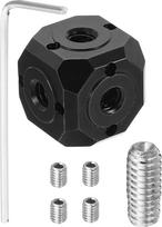 PATIKIL universalus 1/4" 3/8" varžto skylės trikojo adapteris, "Magic Cubic Mount Cube" laikiklis mikrofono fotografijos įrangos priedams, juodas