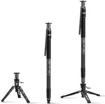 SIRUI SVM-165P "Rapid System" anglies pluošto monopodas su pedalu, 165 cm ilgio monopodas, greitas reguliavimas su sraigtiniu užraktu, kompaktiškas ir sveriantis tik 1,52 kg, maksimali 10 kg apkrovos galia